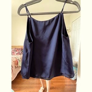 Satin navy blue tank